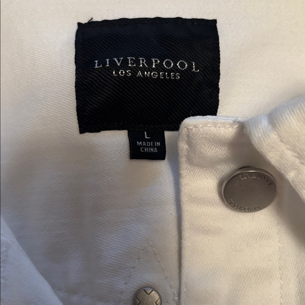 Near New Liverpool White Jean Jacket - Picture 2 of 6